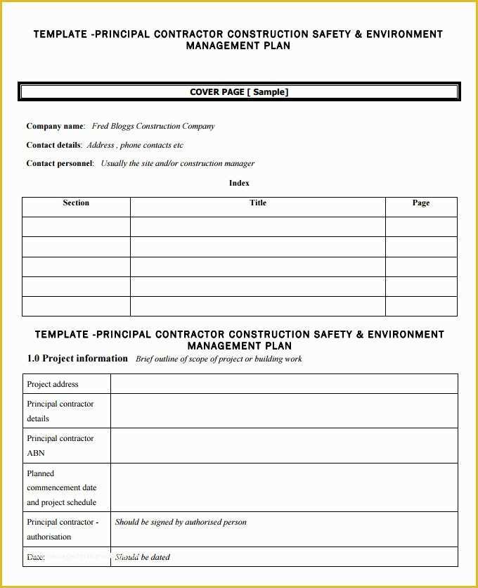 Free Construction Project Management Templates Of 9 Construction Management Plan Templates