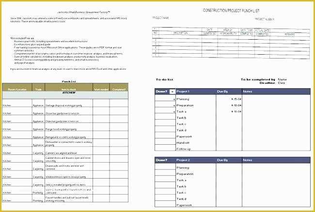 Free Construction Project Management Templates Of Project List Template Excel Free