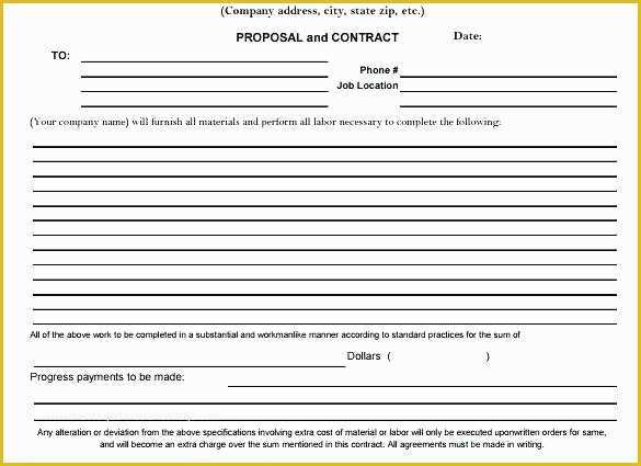 Free Construction Proposal Template Pdf Of Construction Proposal form – Puebladigital