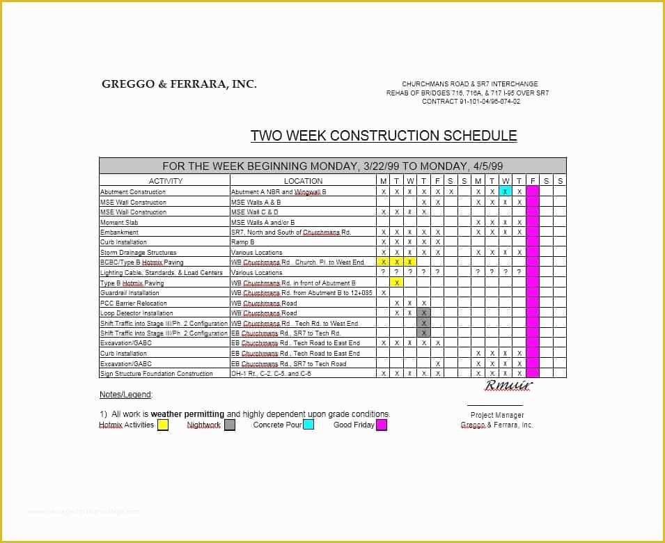 Free Construction Schedule Template Of 21 Construction Schedule Templates In Word & Excel