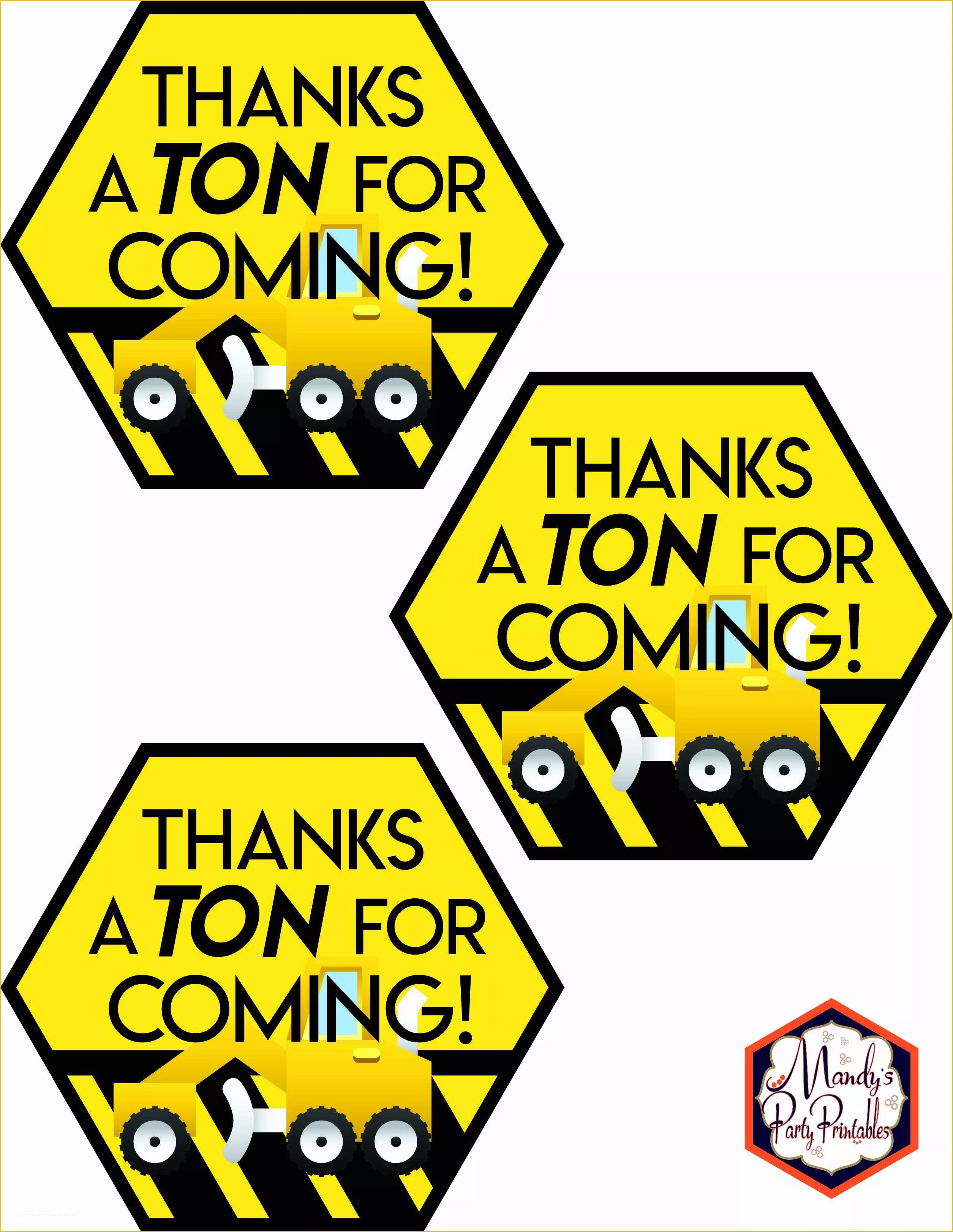 Free Construction Sign Templates Of Construction Birthday Party Printables
