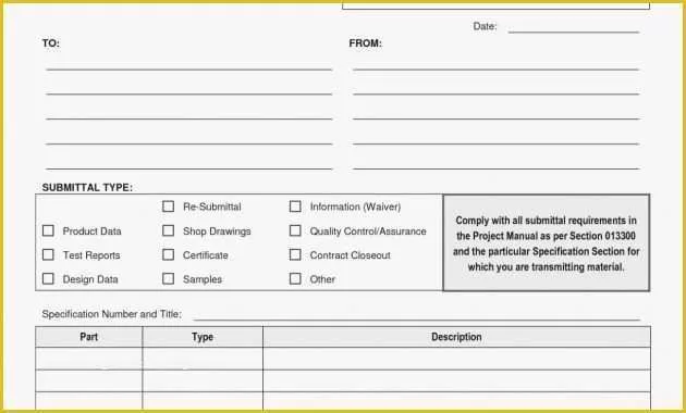 Free Construction Submittal form Template Of Construction Submittal form Template – Basilosaur – the