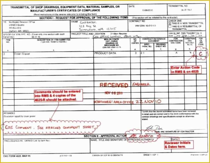 Free Construction Submittal form Template Of Construction Submittal form Template Sampletemplatess