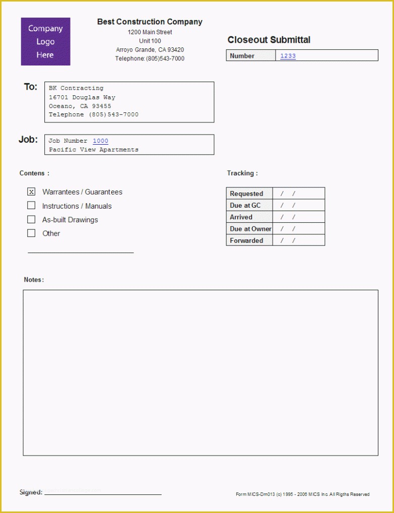 Free Construction Submittal form Template Of Five Shocking Facts About