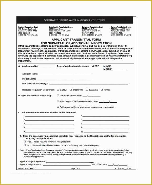 Free Construction Submittal form Template Of Free Templates Construction Submittal form Template