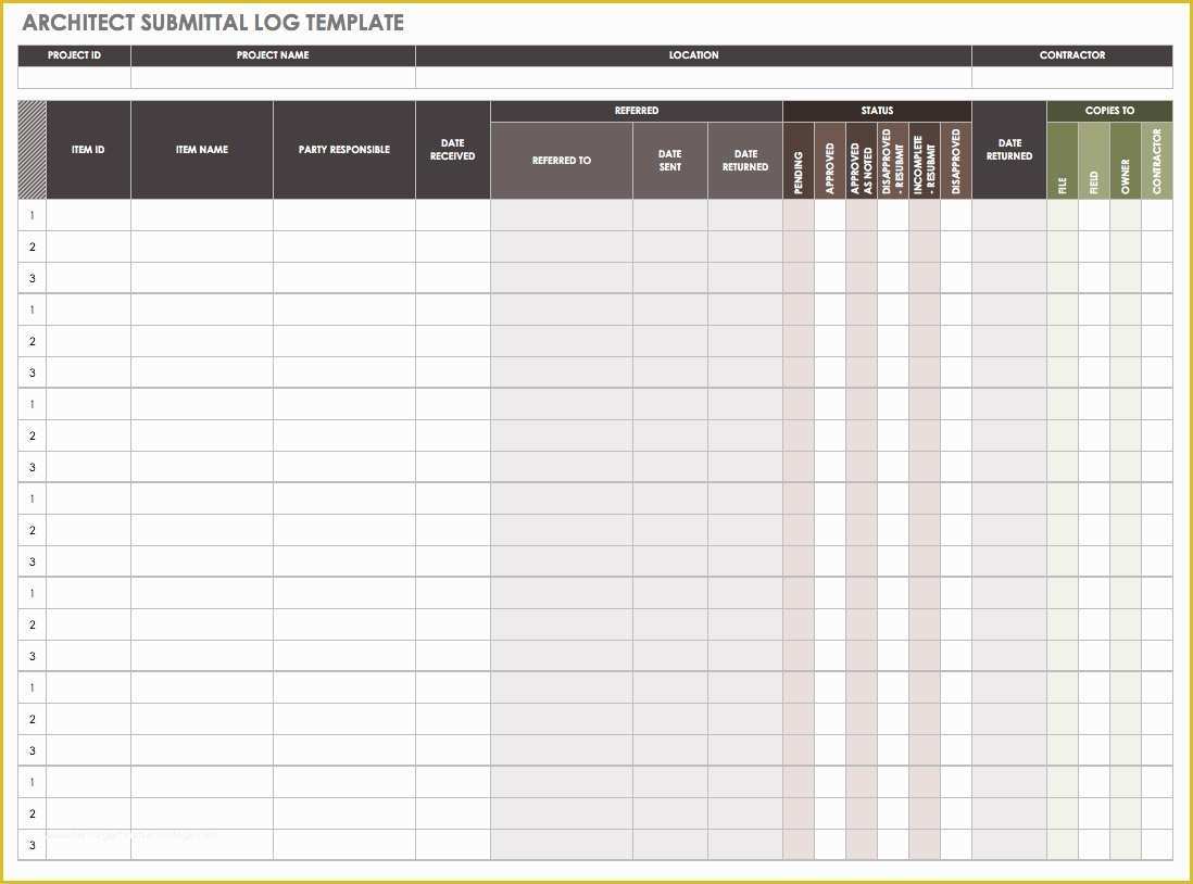 Free Construction Submittal Log Template Of How to Manage Construction Submittals