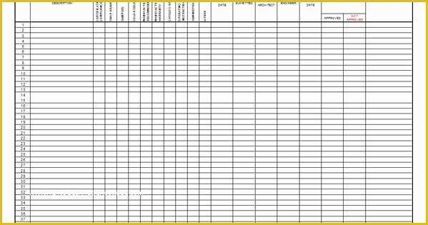 41 Free Construction Submittal Log Template