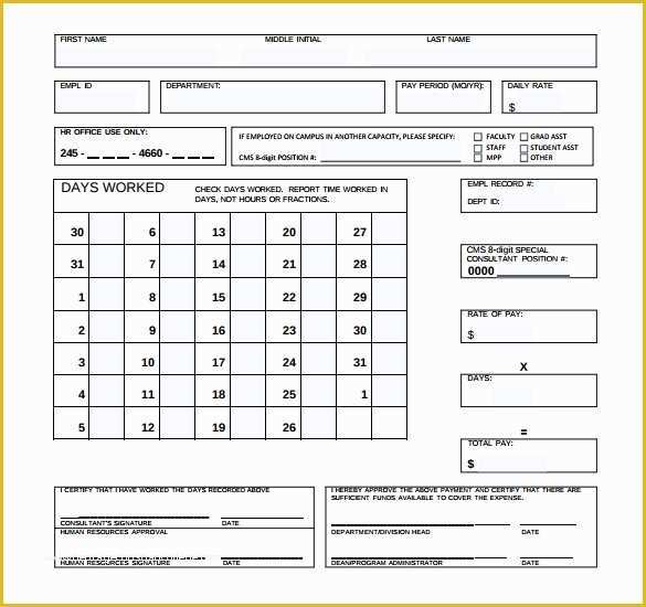 43 Free Consultant Timesheet Template