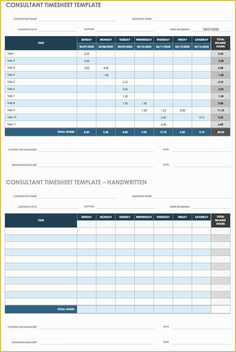 Free Consultant Timesheet Template Of 17 Free Timesheet and Time Card Templates