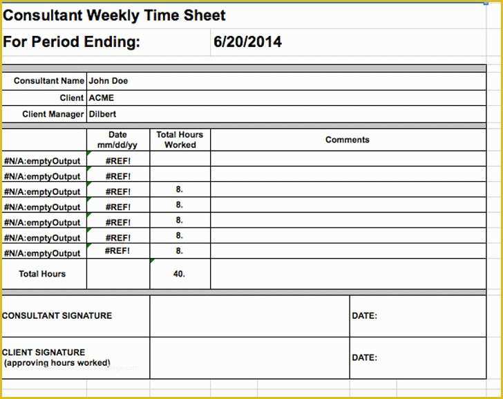 Free Consultant Timesheet Template Of 3 Consultant Timesheet Template Free Download