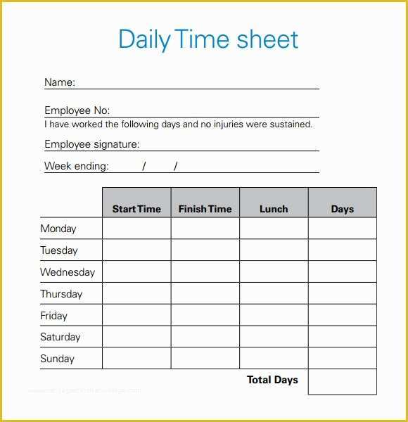 Free Consultant Timesheet Template Of Daily Timesheet Template 10 Free Download for Pdf Excel