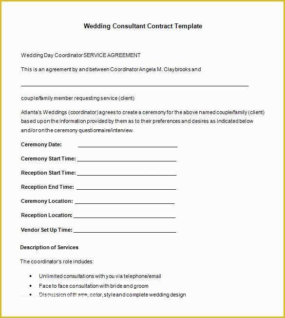 Free Consulting Agreement Template Word Of 12 Consultant Contract Templates Free Word Pdf