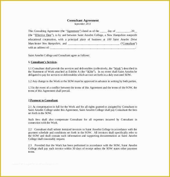 Free Consulting Agreement Template Word Of 14 Consultant Agreement Templates Word Pdf Pages