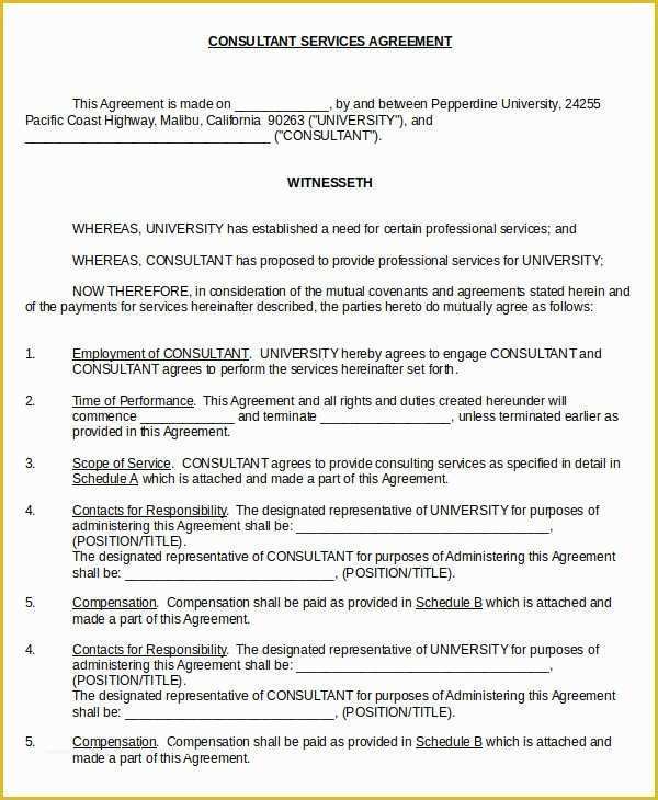 Free Consulting Agreement Template Word Of 17 Consulting Agreement Templates Word Docs