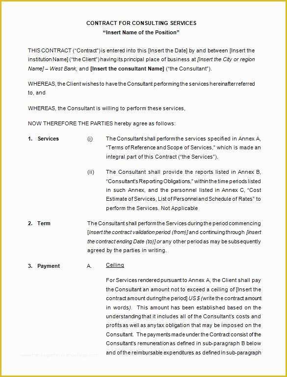 Free Consulting Agreement Template Word Of 17 Consulting Contract Templates Docs Pages