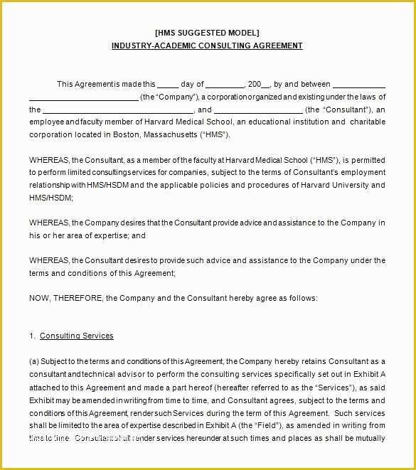 Free Consulting Agreement Template Word Of 5 Consulting Contract Templates – Free Word Pdf