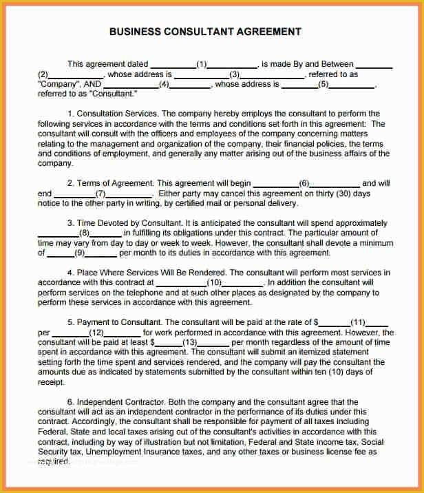 Free Consulting Agreement Template Word Of 5 Management Consulting Agreement Template