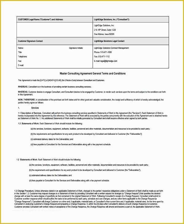 Free Consulting Agreement Template Word Of 8 Business Consulting Agreement Templates