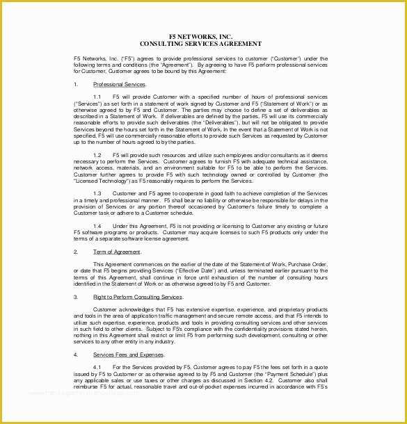 Free Consulting Agreement Template Word Of Consultant Agreement Template – 15 Free Word Pdf