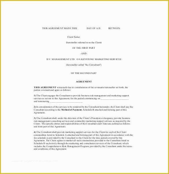 Free Consulting Agreement Template Word Of Consultant Agreement Template – 15 Free Word Pdf