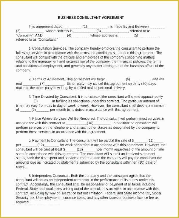 Free Consulting Agreement Template Word Of Monthly Retainer Agreement Template – Illwfo