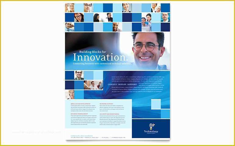 Free Consulting Brochure Template Of Technology Consulting & It Flyer Template Word & Publisher