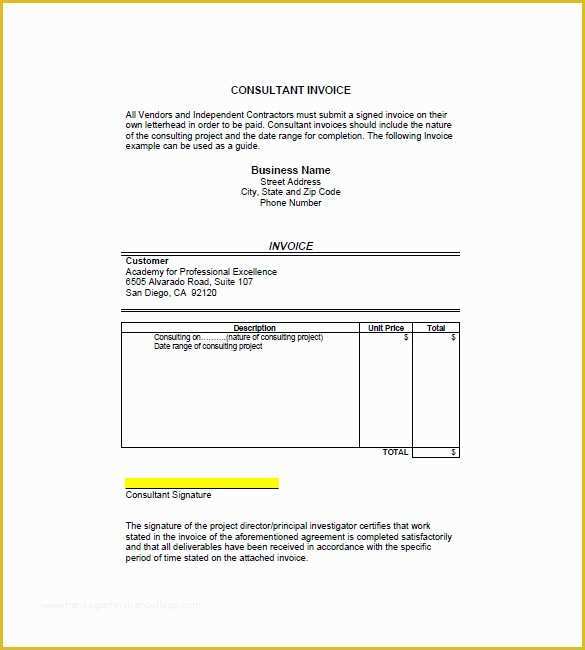 Free Consulting Invoice Template Word Of 4 Consultant Consulting Invoice Template Free Word