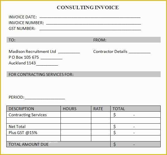 Free Consulting Invoice Template Word Of 8 Consulting Invoice Samples