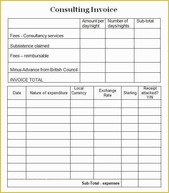 Free Consulting Invoice Template Word Of 8 Consulting Invoice Samples