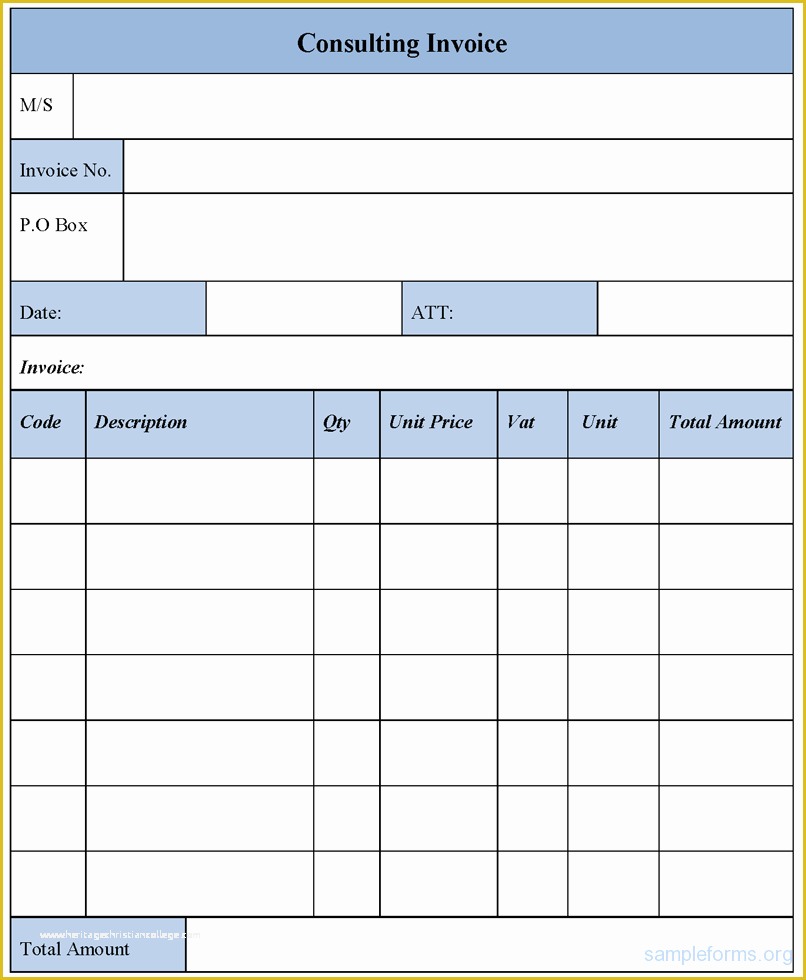 Free Consulting Invoice Template Word Of Best S Of Editable Blank Invoice Free Editable