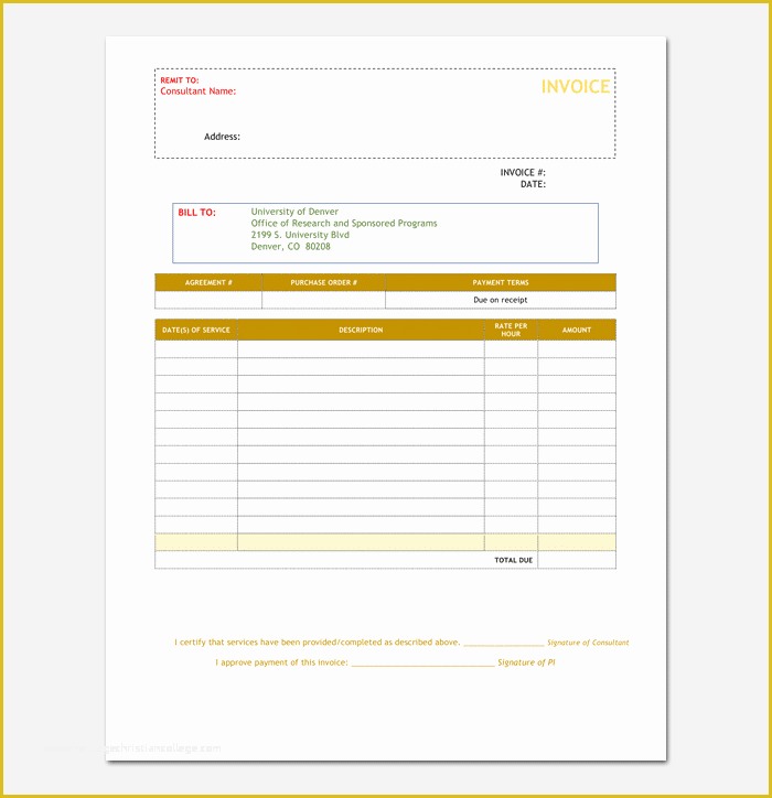 Free Consulting Invoice Template Word Of Consultant Invoice Template for Word Excel & Pdf