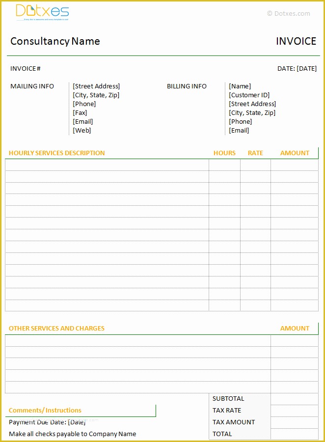 Free Consulting Invoice Template Word Of Consultant Invoice Template Light Design Dotxes