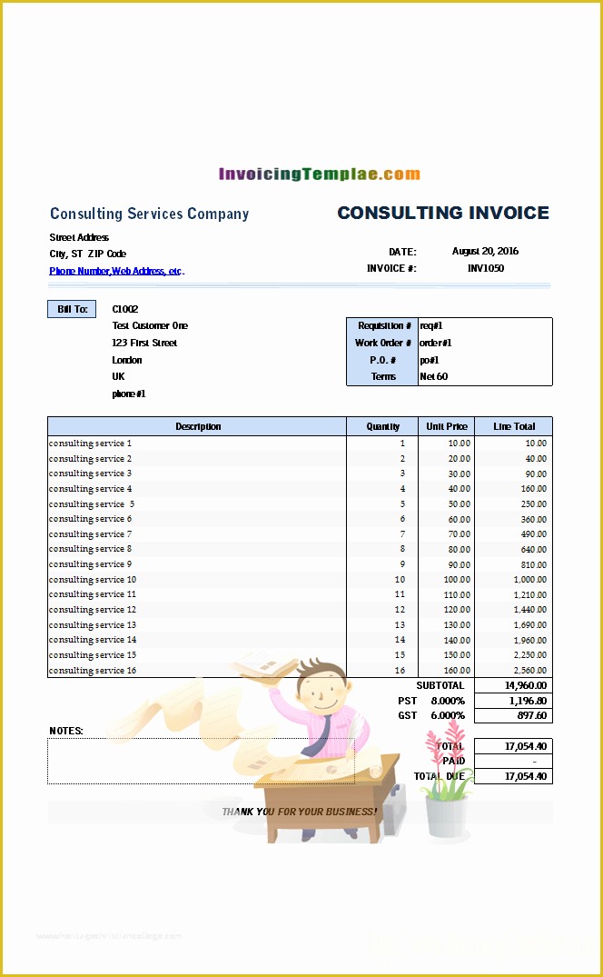 Free Consulting Invoice Template Word Of Recruitment Agency Invoice Template