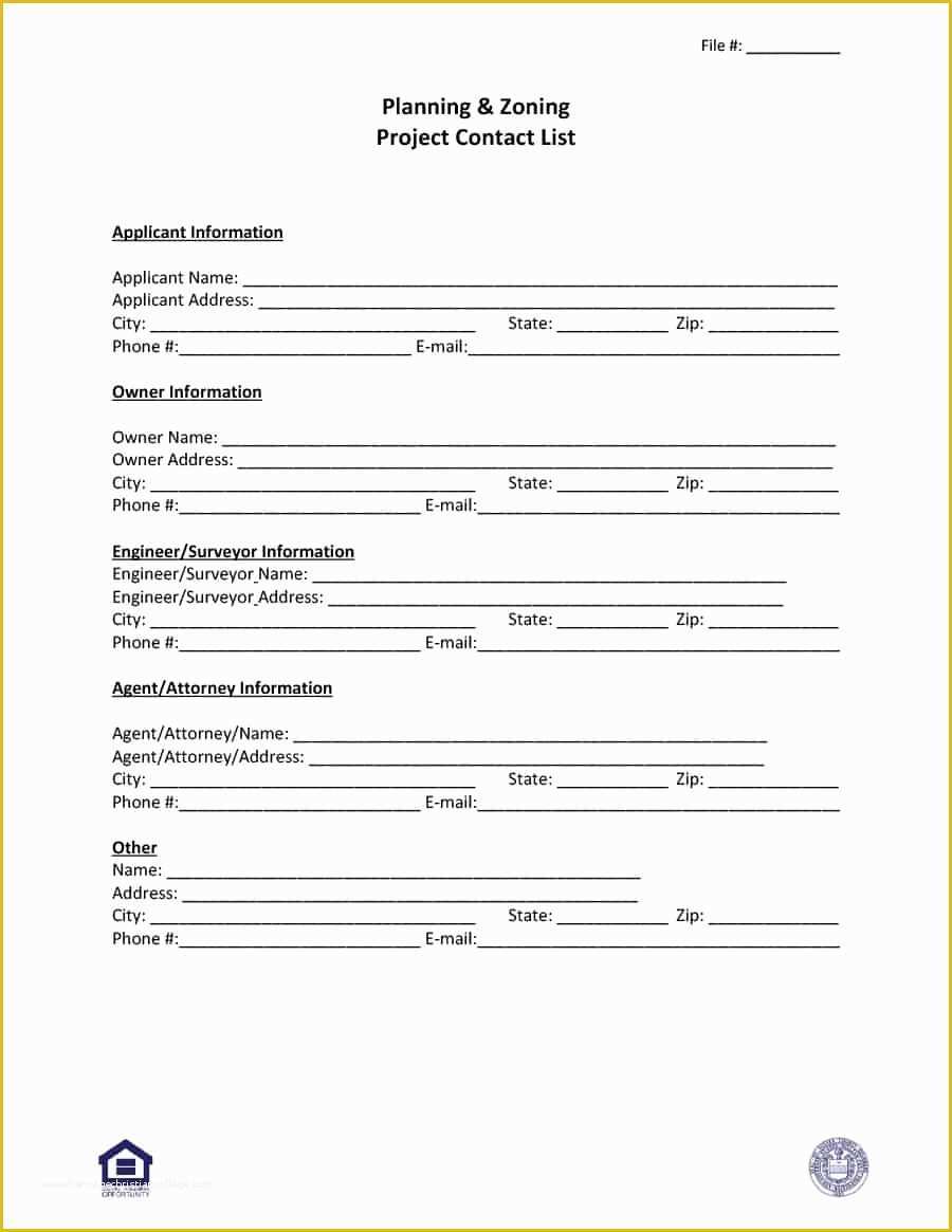 Free Contact Information Template Of 40 Phone & Email Contact List Templates [word Excel]