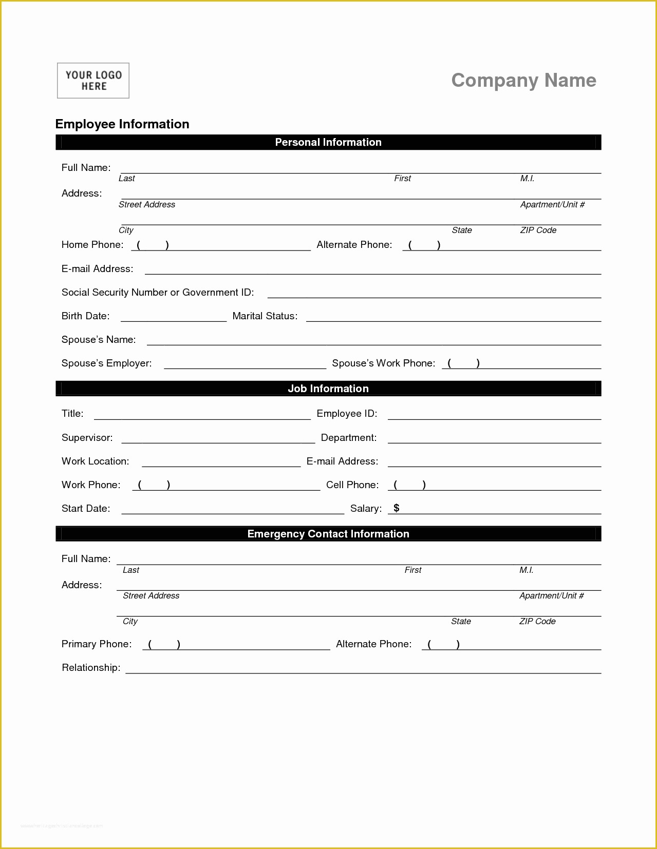 Free Contact Information Template Of 5 Information Sheet Template