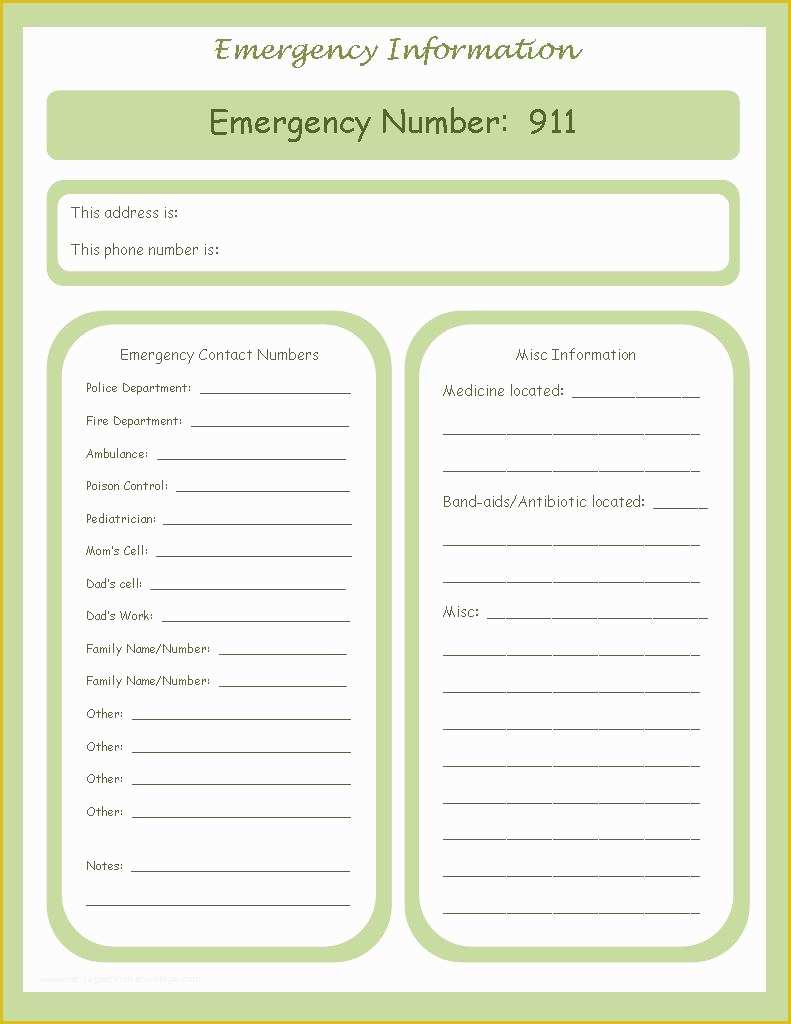 Free Contact Information Template Of A Sprinkle Of This Weekly organizational