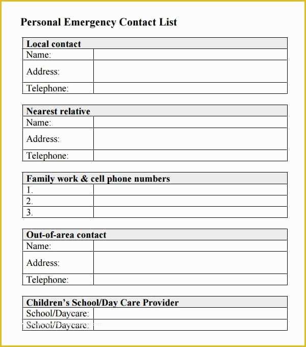 Free Contact List Template Of 24 Free Contact List Templates In Word Excel Pdf