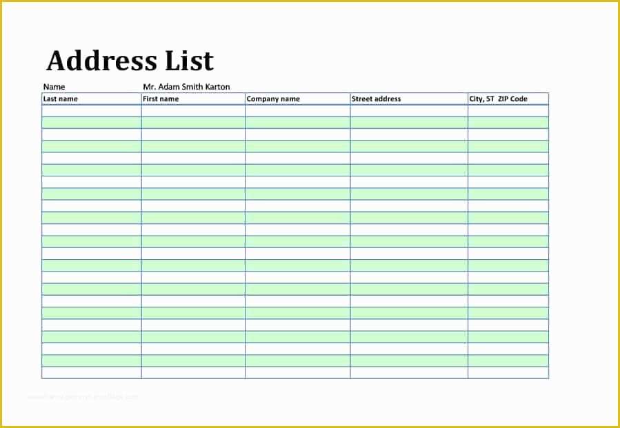 Free Contact List Template Of 40 Phone & Email Contact List Templates [word Excel]