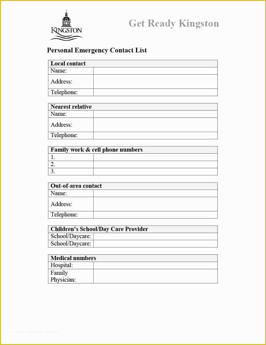 Free Contact List Template Of 40 Phone & Email Contact List Templates [word Excel]