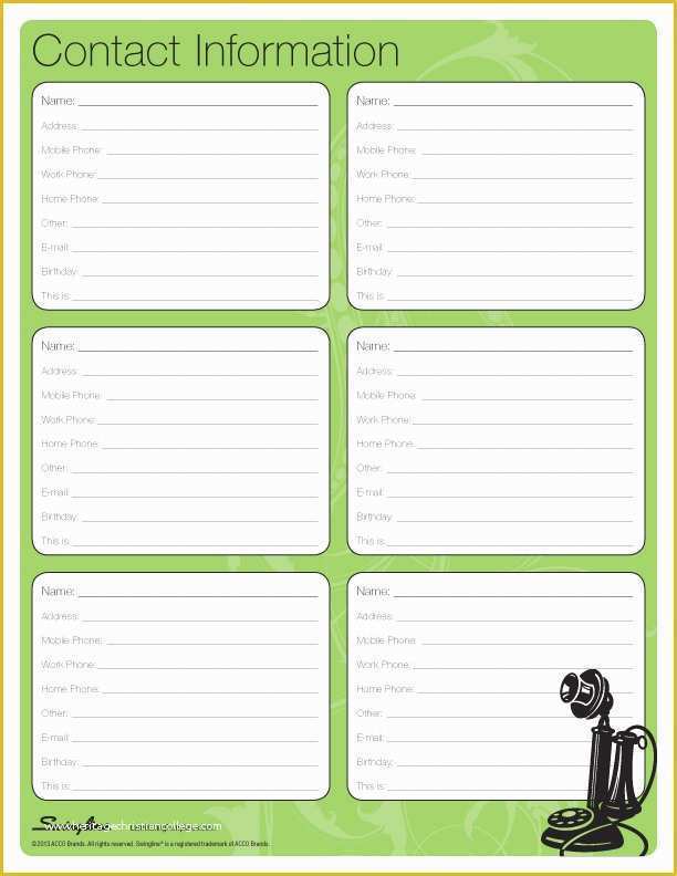 Free Contact List Template Of Best S Of Easy Phone List Template Free Printable