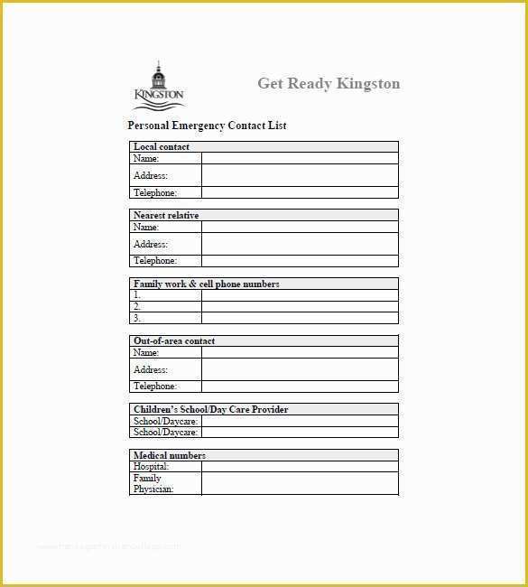 Free Contact List Template Of Contact List Template 19 Free Sample Example format