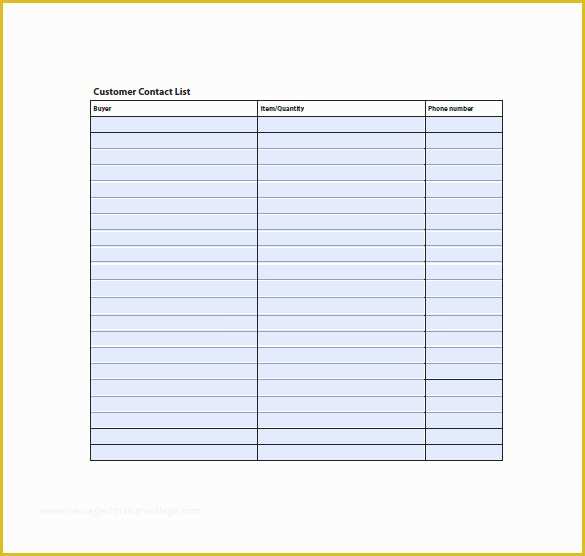 Free Contact List Template Of Contact List Template 19 Free Sample Example format