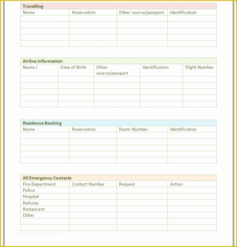 Free Contact List Template Of Free Printable Contact List Templates