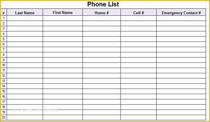 Free Contact List Template Of the Admin Bitch Download Free Staff Phone List Template