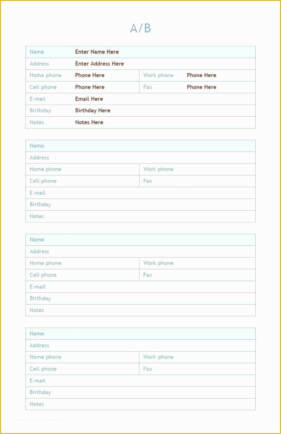 Free Contact Page Template Of 40 Phone & Email Contact List Templates [word Excel]