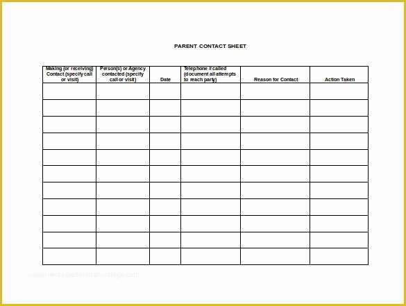 Free Contact Page Template Of 9 Contact Sheet Templates Doc Pdf