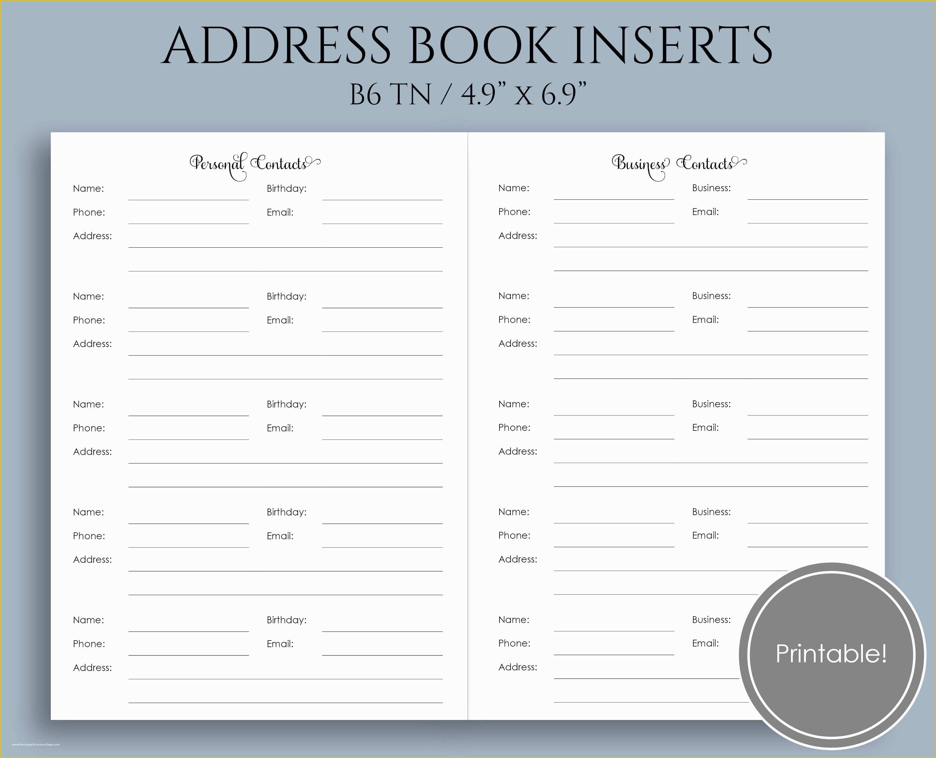 Free Contact Page Template Of Address Book Printable Template Excel Free Phone Pages