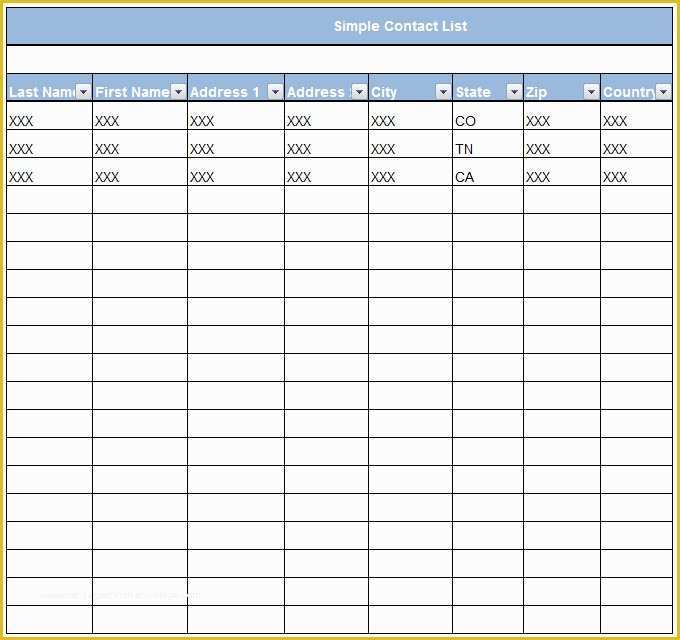 Free Contact Page Template Of Contact Sheet Template 16 Free Excel Documents Download