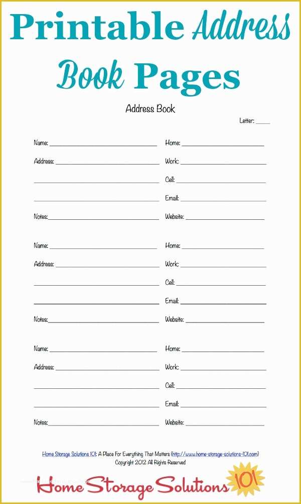 Free Contact Page Template Of Free Printable Address Book Pages Get Your Contact