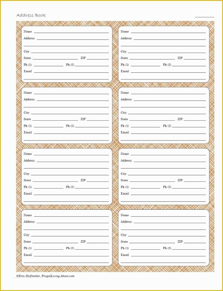 Free Contact Page Template Of Use these Printable Address Pages In Your Planner